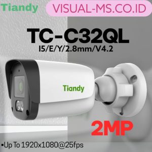 Tiandy TC C32QL Super Lite 2MP Colormaker Audio Fixed Bullet IP Camera - VMS