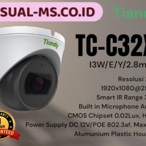 Camera CCTV Tiandy TC-C32XL 2MP Audio Color Maker PoE Onvif indoor - VMS