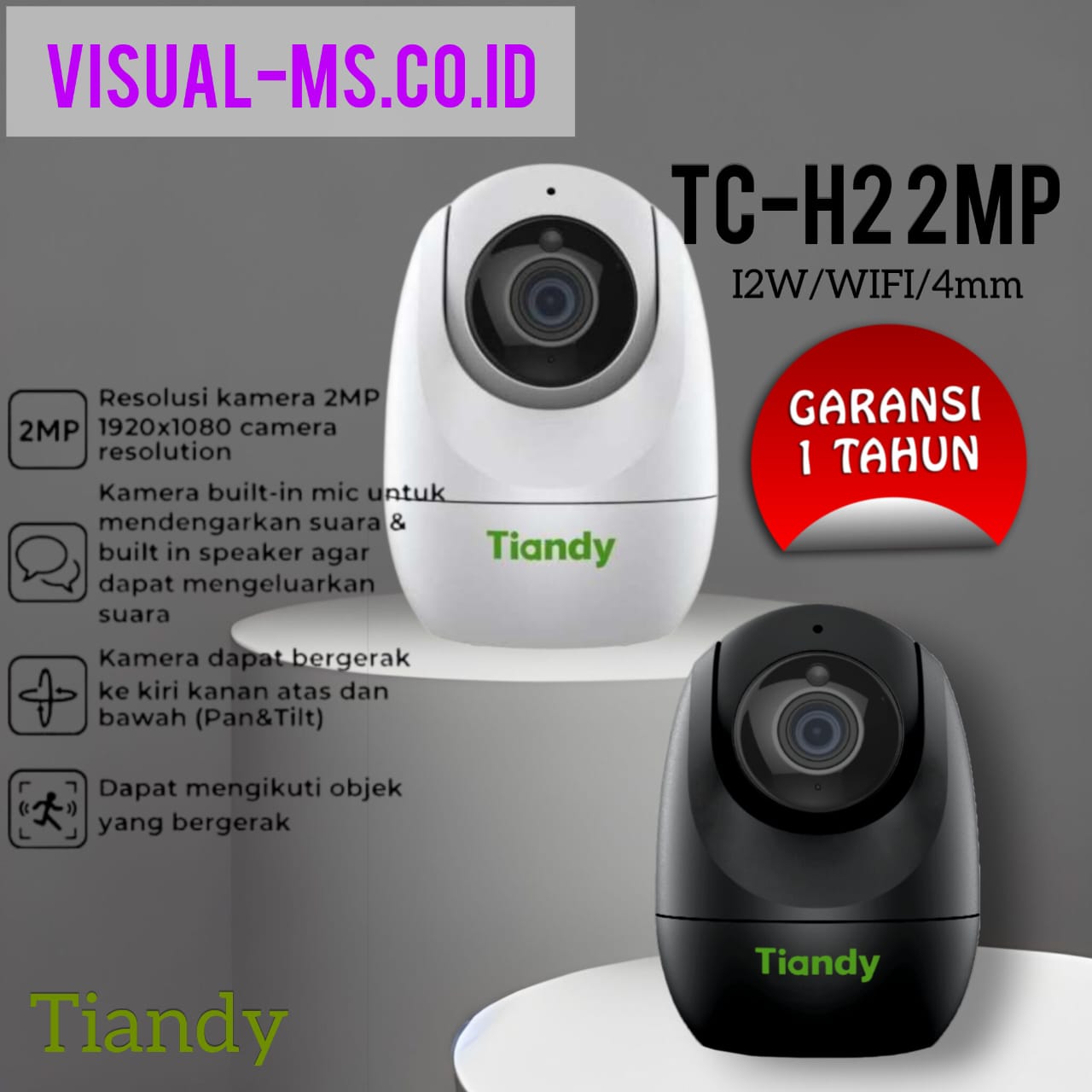 TIANDY TC-H2 2MP FIXED COLOR MAKER WIFI PT CAMERA 4MM - Image 2