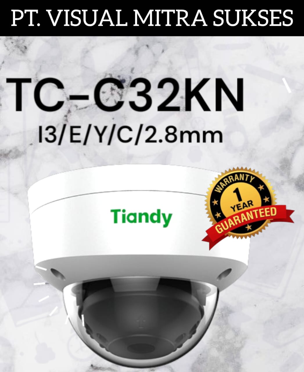 IP Camera CCTV Tiandy TC-C32KN 2MP Audio PoE ONVIF IR Indoor Dome - VMS - Image 3