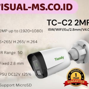 Tiandy TC-C2 2MP WiFi IP Camera CCTV Colornight Two Way Audio Outdoor Anti Air