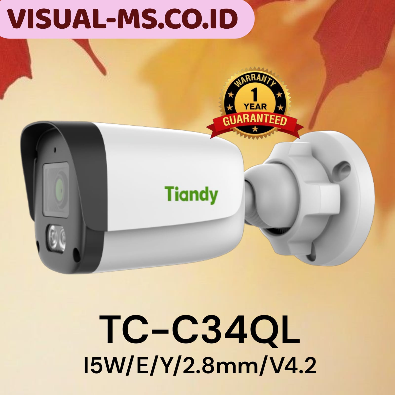 Tiandy TC-C34QL 4MP Fixed Bullet Camera (Colormaker ) - Image 2