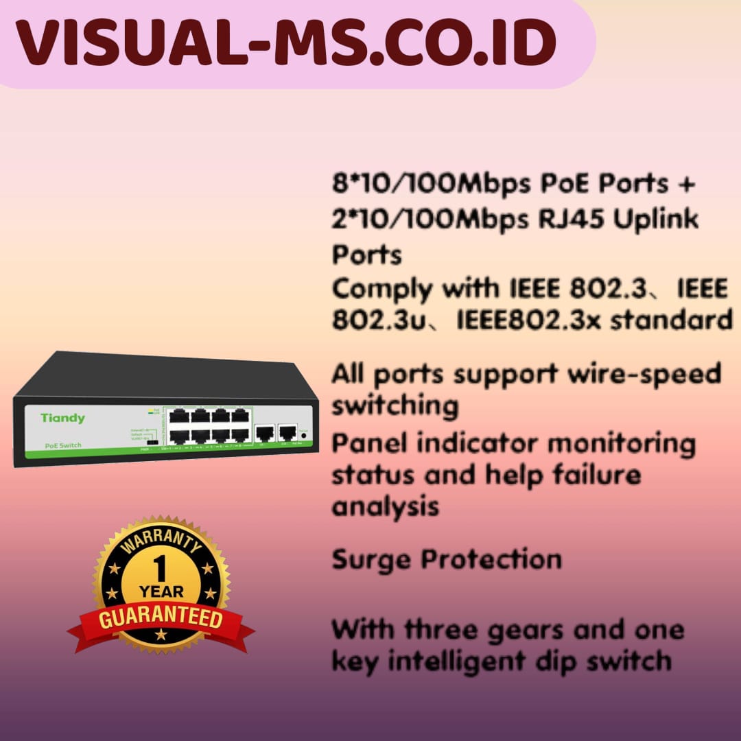 Tiandy Switch PoE TC-P3S010 - Image 2