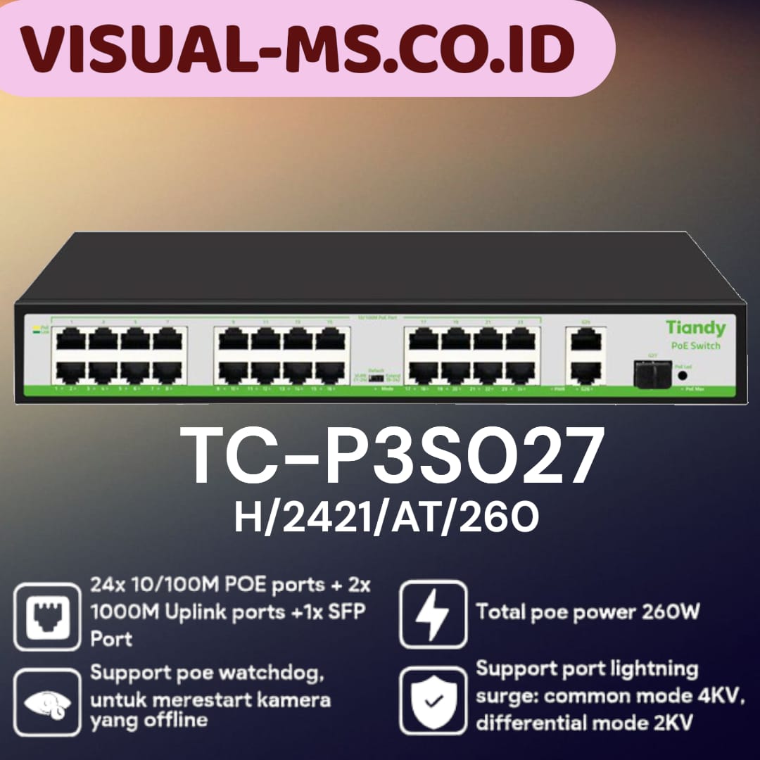 Tiandy TC-P3S027 Network PoE Switch - Image 3